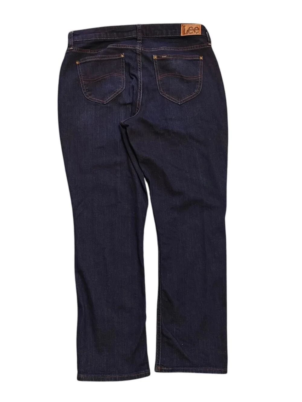 Lee Dark Straight Leg Mid Rise Indigo Women’s Straight-Leg Jeans Size 12